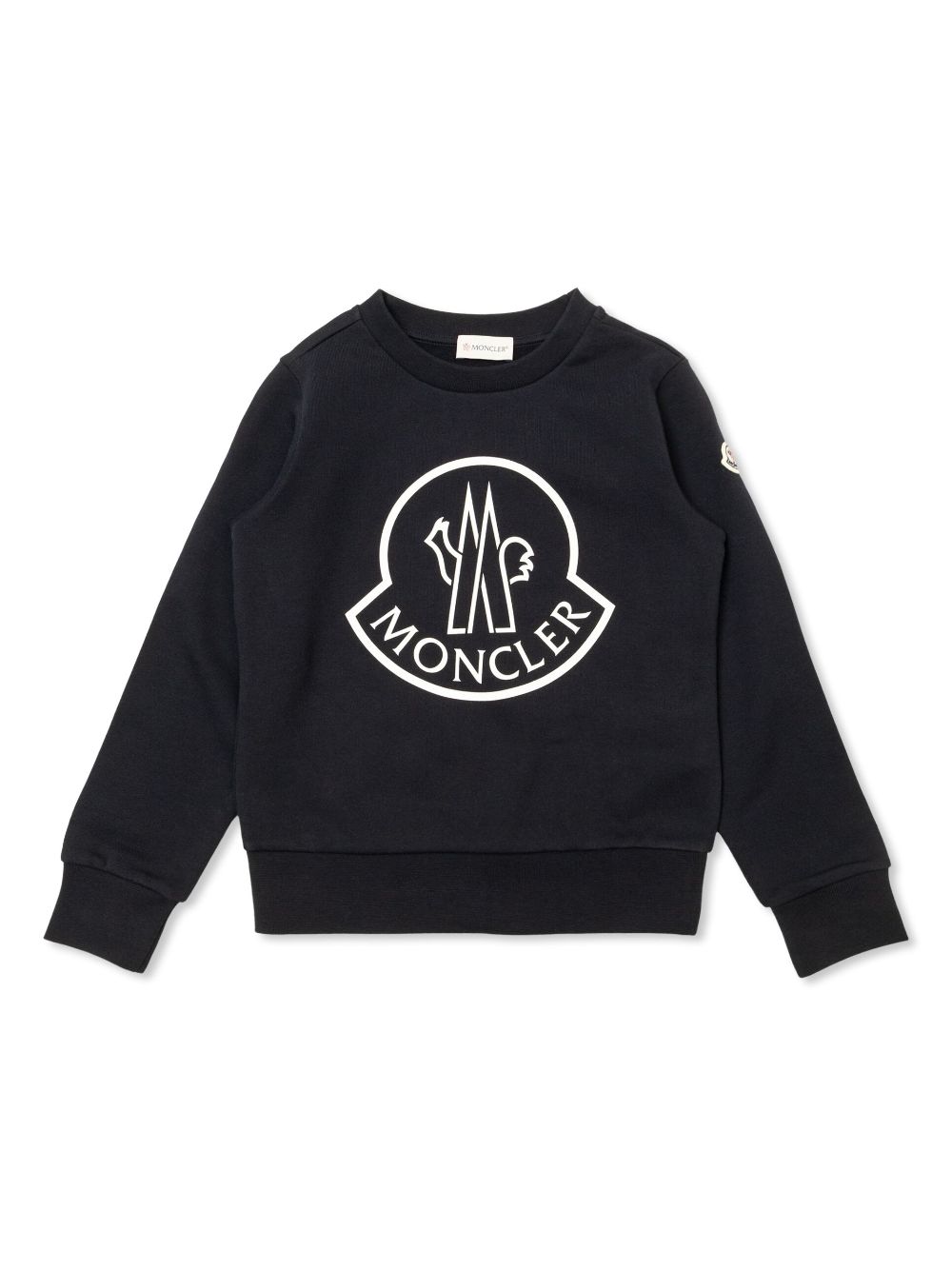 Moncler Enfant Katoenen sweater met logoprint Blauw