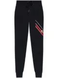 Moncler side logo patch jogging trousers - Blue