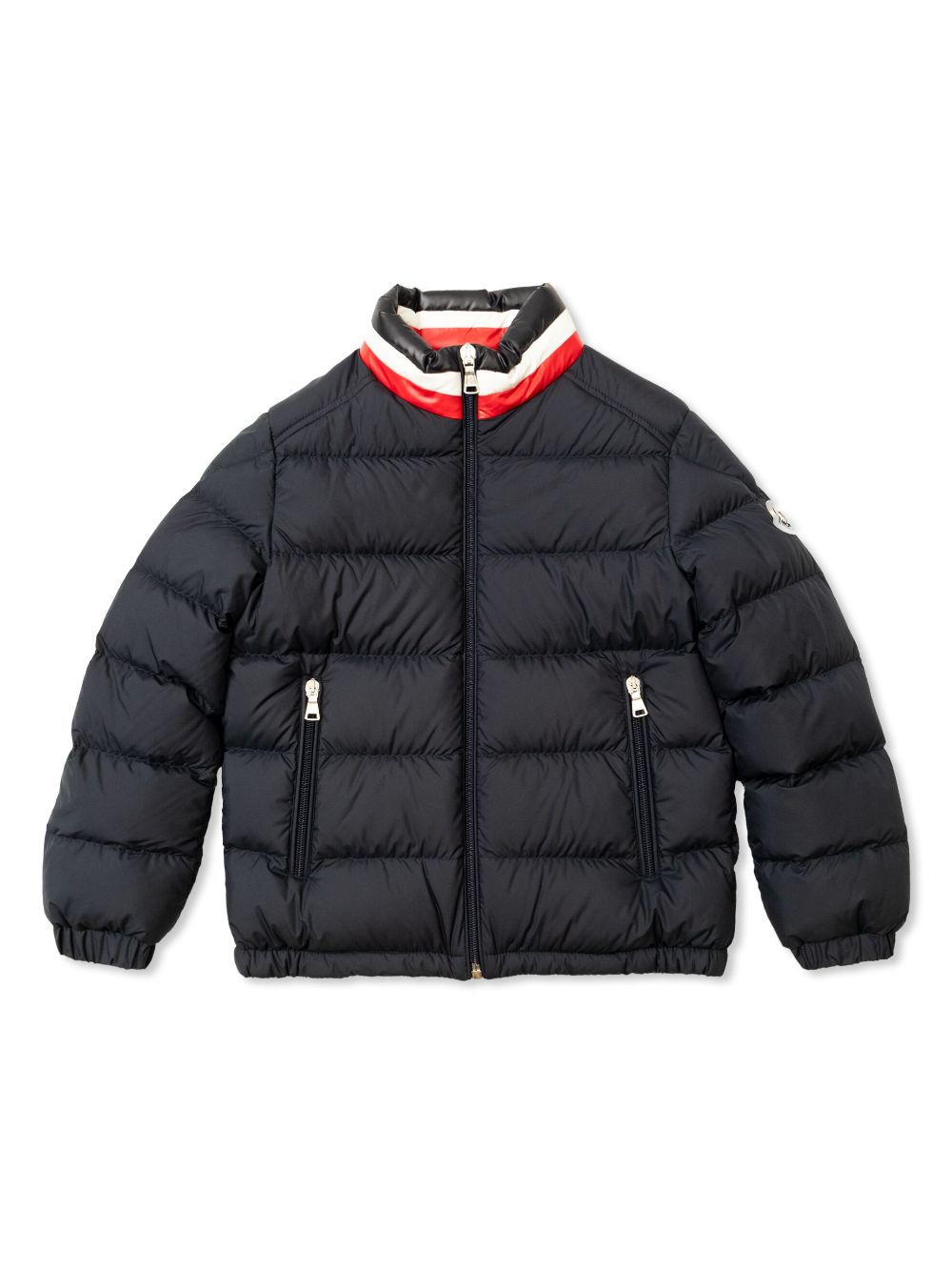 Moncler Enfant logo-patch padded jacket - Blue