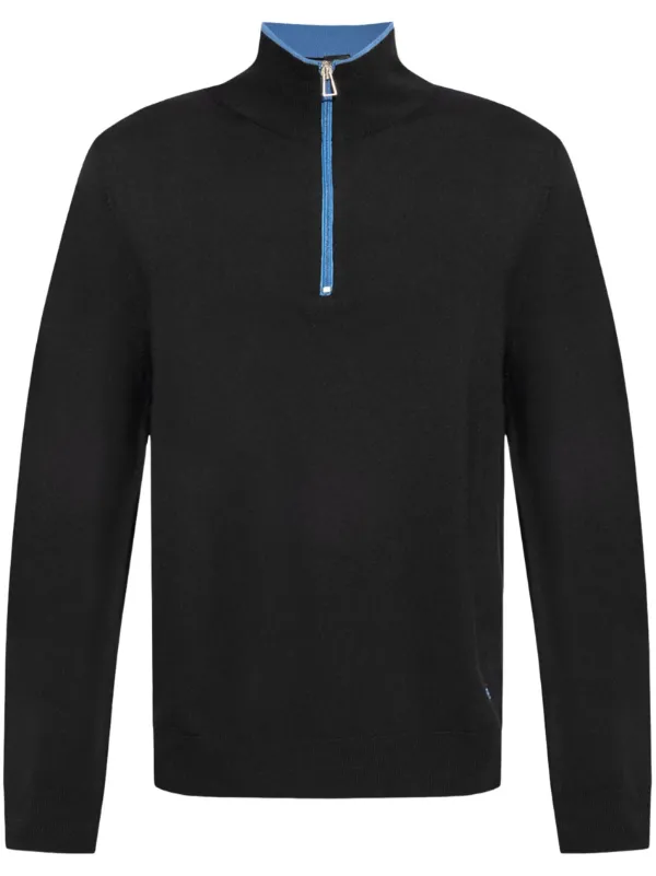 【関税込み】PS by Paul Smith ブルー ハーフジップセーター PS Paul Smith ハーフジップ セーター | ブルー | FARFETCH JP