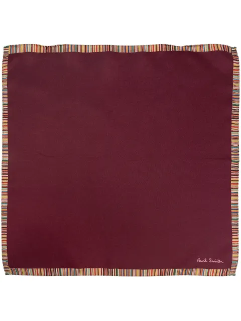Paul Smith pañuelo de bolsillo de seda con logo estampado