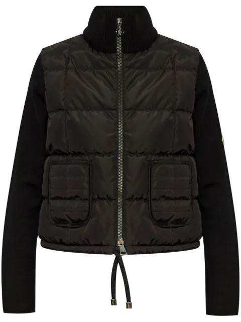 Moncler chamarra capitonada con aplique del logo