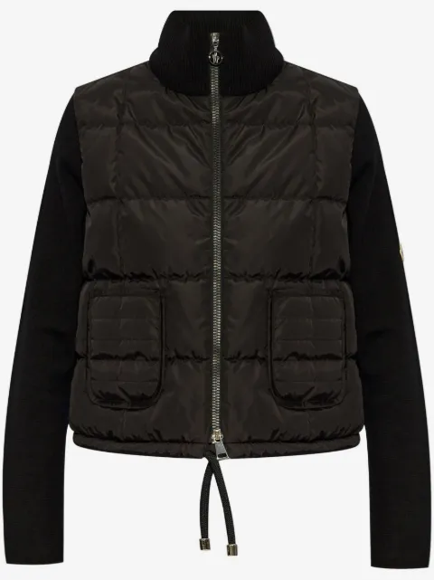 Moncler plumífero con aplique del logo