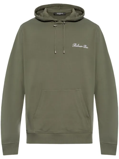 Hoodie à logo brodé - Balmain - Modalova