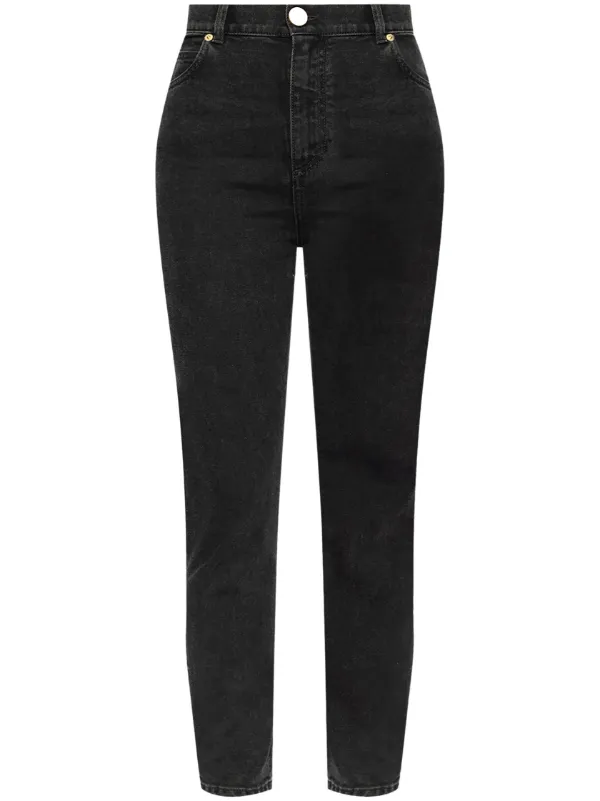 Balmain high-rise Slim Fit Jeans Black FARFETCH PH