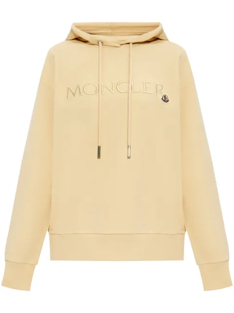 Moncler logo-embroidered cotton hoodie