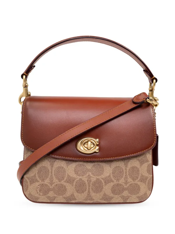 Coach Cassie 19 monogram canvas Crossbody Bag Brown