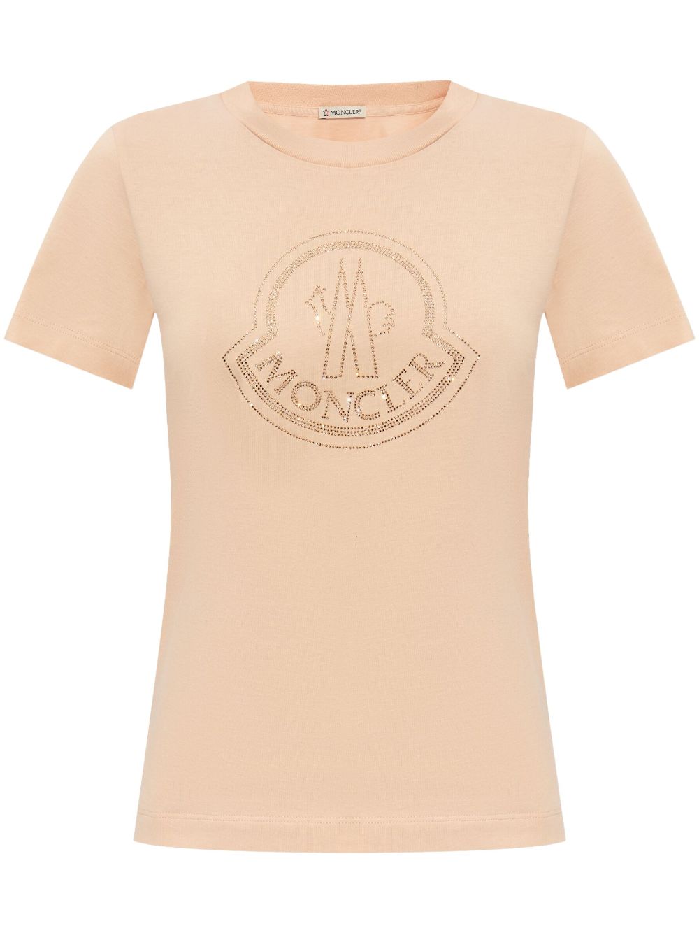 Moncler Logo-print Cotton T-shirt In Pink