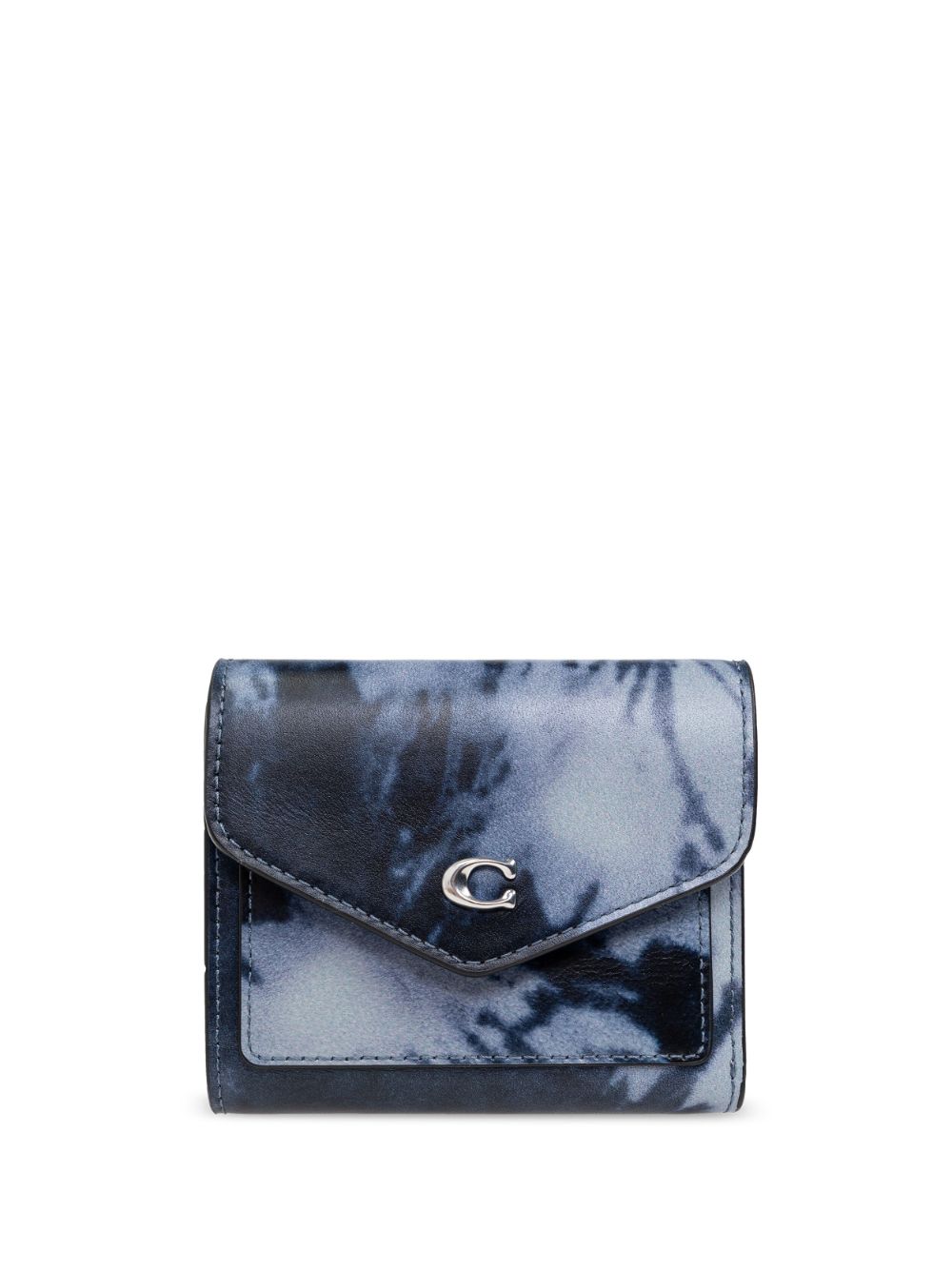 Coach Logo-plaque Leather Wallet In Blue