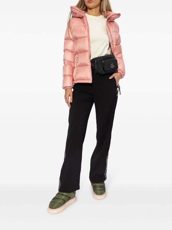 Moncler Fitted Waist stand-up Collar Down Jacket | Pink | FARFETCH AO