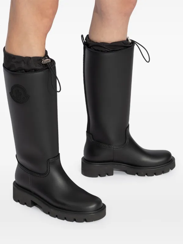 Moncler Kickstream Waterproof knee high Boots Black FARFETCH HK