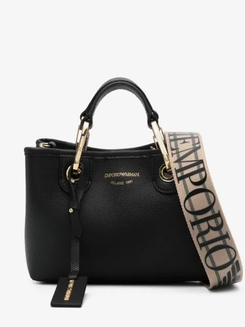 Emporio Armani bolsa crossbody con logo en relieve