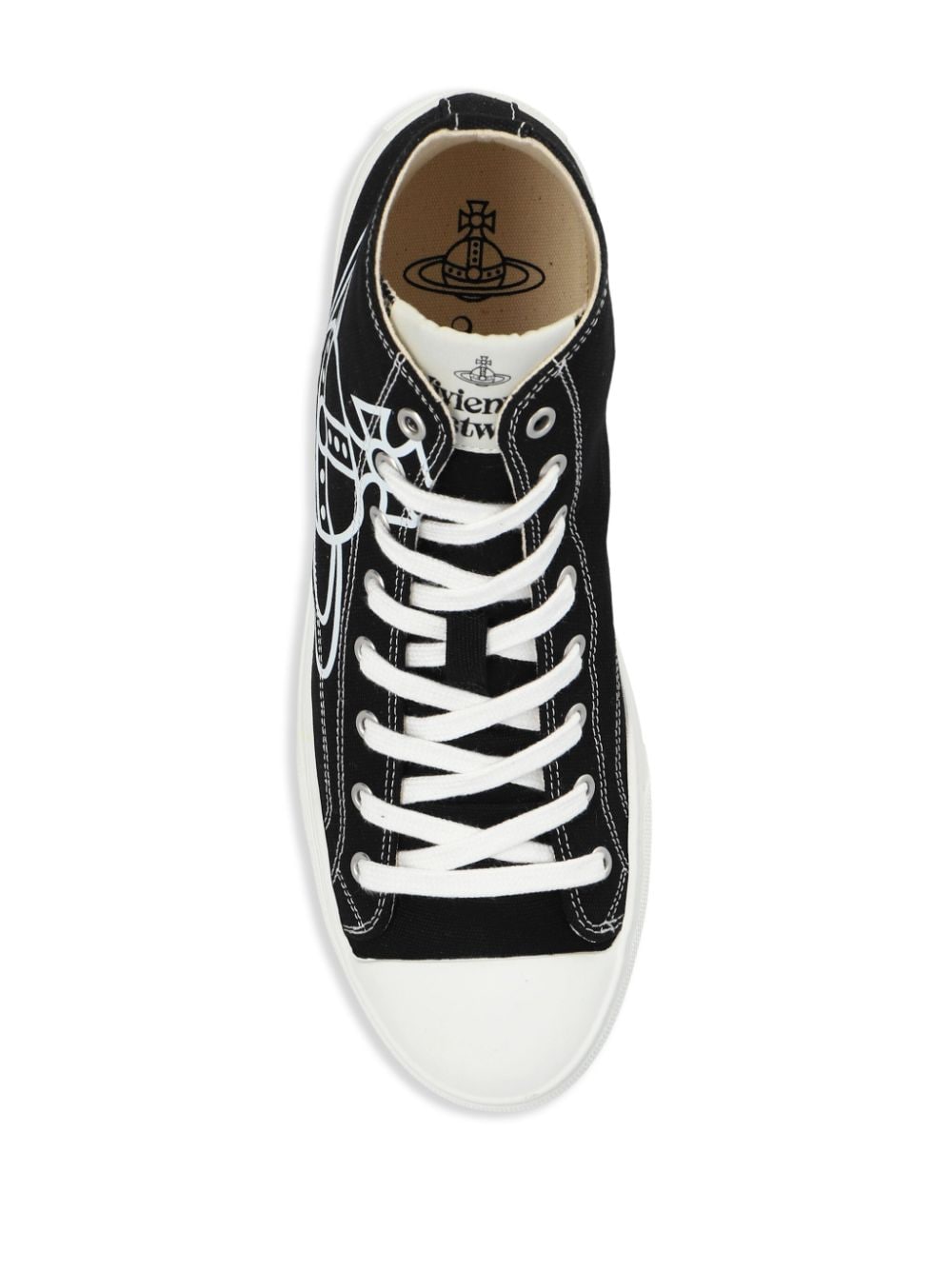 Shop Vivienne Westwood Plimsoll High-top Sneakers In Black