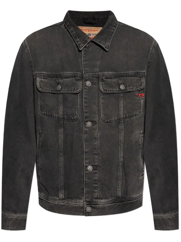 Embroidered denim jacket mens hotsell