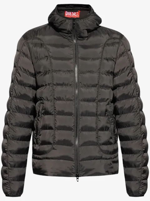 Diesel W-Stone logo-appliqué puffer jacket