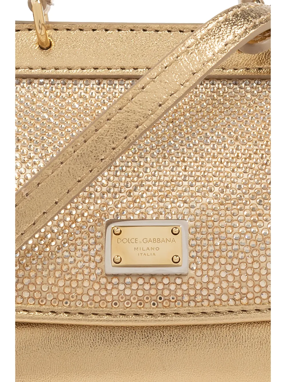 Dolce & Gabbana Kids Sicily tas met metallic-effect Goud