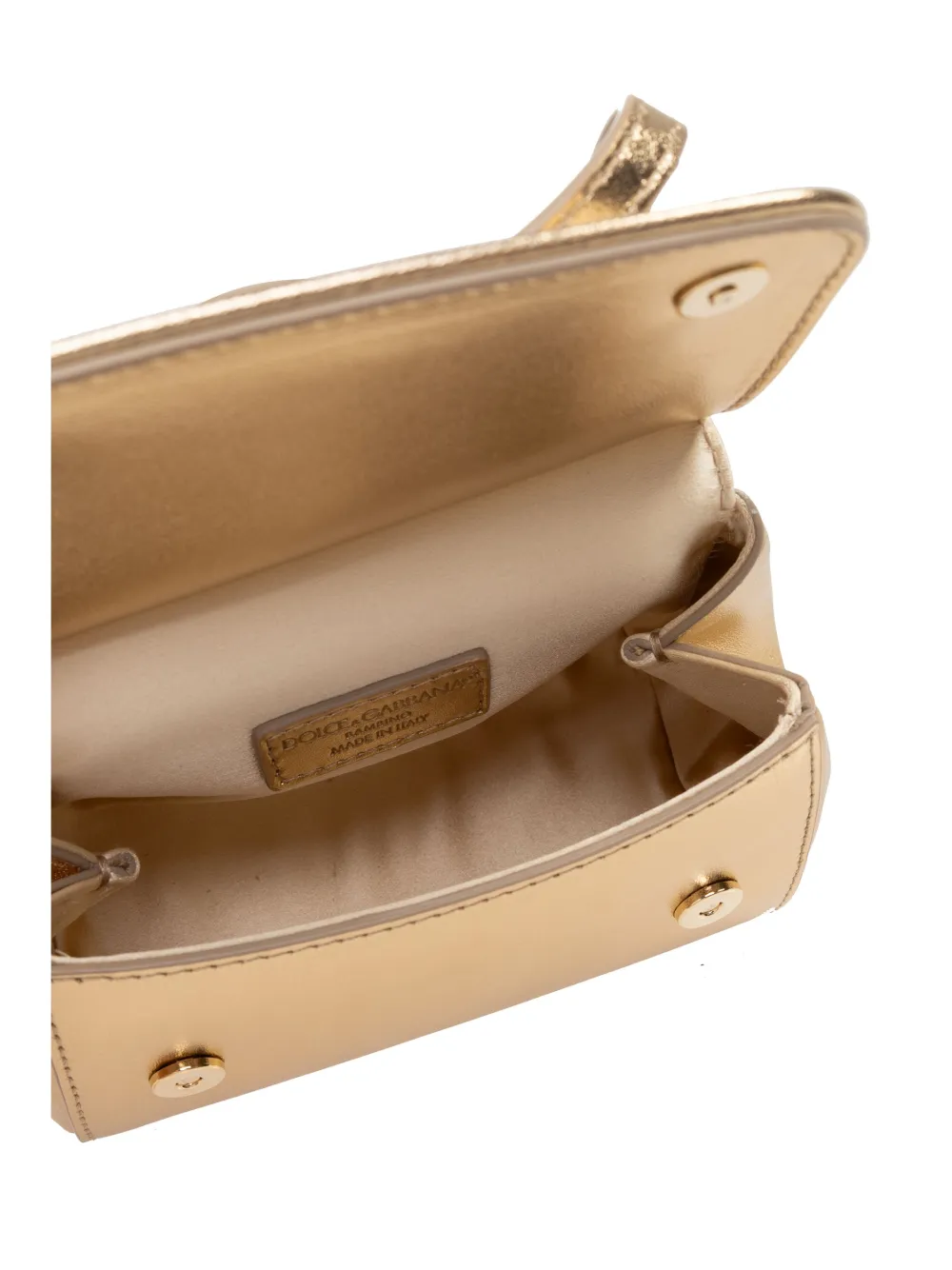 Dolce & Gabbana Kids Sicily tas met metallic-effect Goud