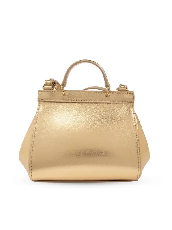 Dolce Gabbana Kids Mini Sicily metallic-effect Bag Gold FARFETCH PH