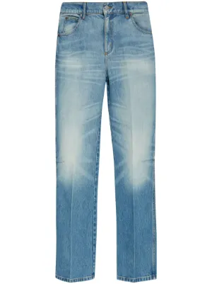 MM6 Maison Margiela ダメージ ストレートジーンズ | ブルー | FARFETCH JP