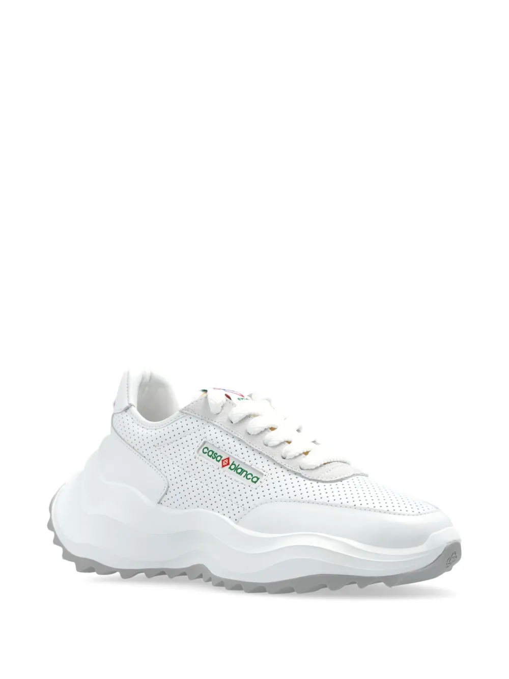 Casablanca Geperforeerde leren sneakers - Wit