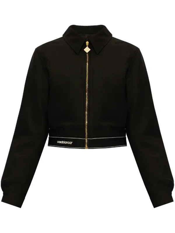 【2024年製 新品】 Casablanca JP FARFETCH | ブラック | ジャケット ジップアップ ジャケット・アウター