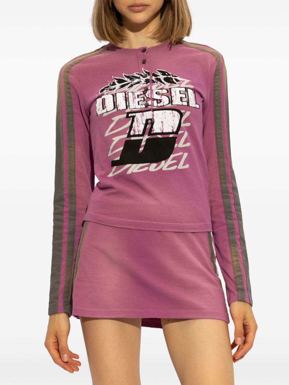 Diesel logo-print long-sleeve T-shirt Women