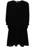 b+ab lurex-detail round-collar minidress - Black