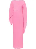 Solace London Adami plissé-effect dress - Pink