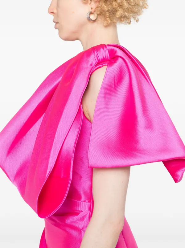 Solace London Marcela oversized-bow Minidress | Pink | FARFETCH
