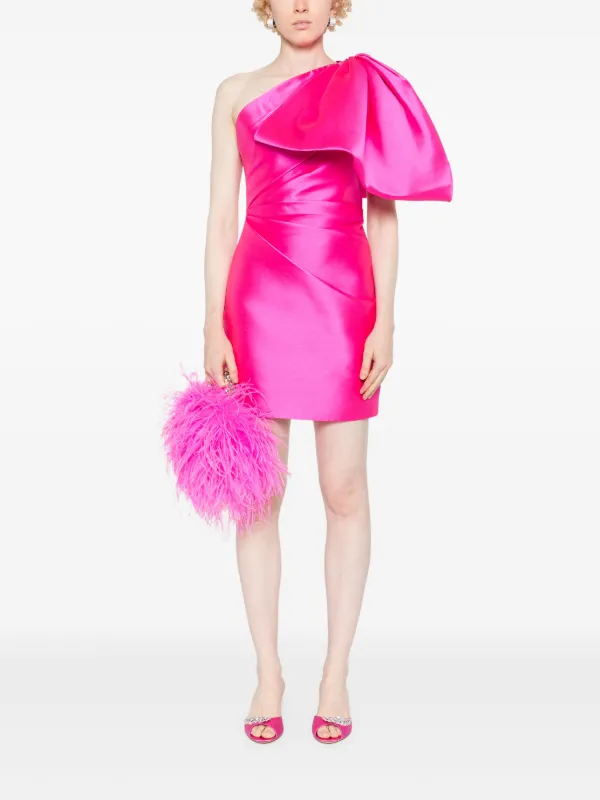 Solace London Marcela oversized-bow Minidress | Pink | FARFETCH