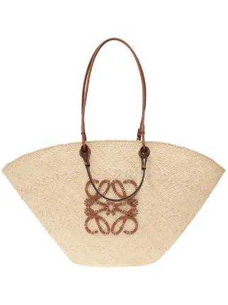 【関税送料込】Loewe Cabas Anagram medium tan トートバッグ Loewe Tan Calfskin & Ecru Jacquard Medium Anagram Tote
