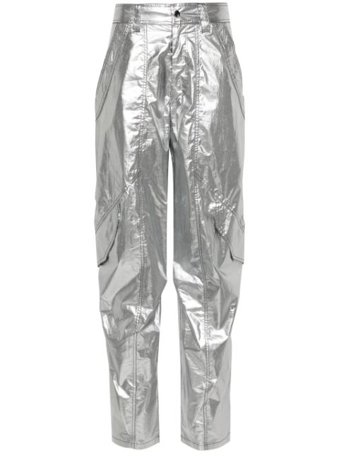 ISABEL MARANT Divina metallic-finish cargo pants Women