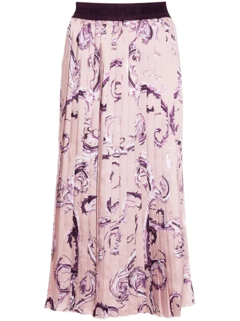 Versace Jeans Couture Watercolor Couture-print midi skirt