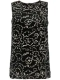CHANEL Pre-Owned 1990-2000s logo-print silk blouse - Black