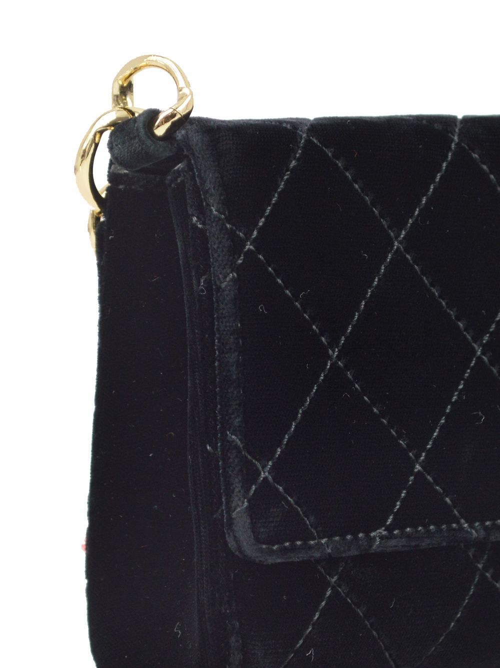 CHANEL 2002 diamond-quilted velvet shoulder bag Women