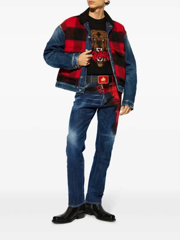 ディースクエアード ロゴインターシャウールセーター ブラック DSQUARED2 KIDS インターシャ ロゴ セーター | ブラック