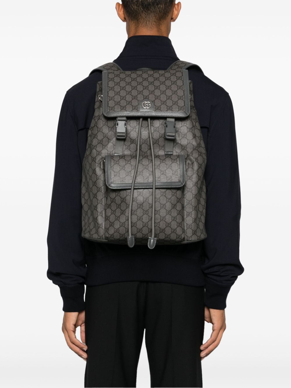 Gucci GG-Supreme backpack - Grey