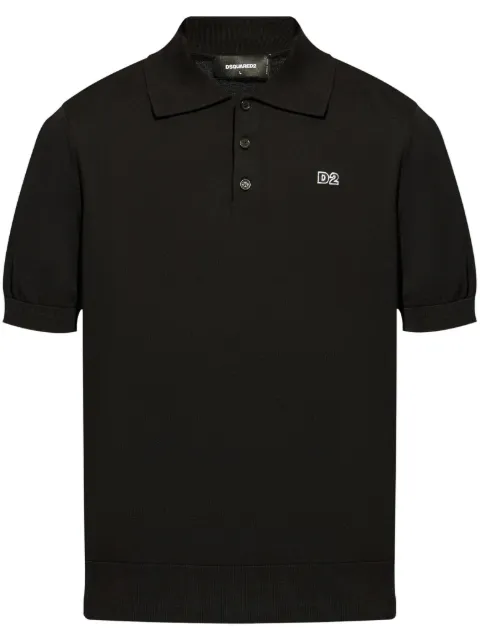 DSQUARED2 playera tipo polo con parche del logo
