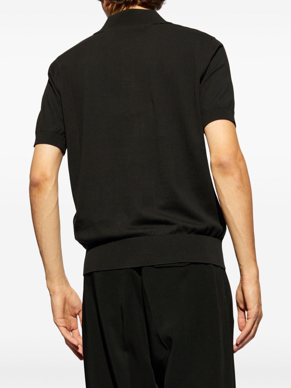 Shop Dsquared2 Logo Patch Polo Shirt In Black