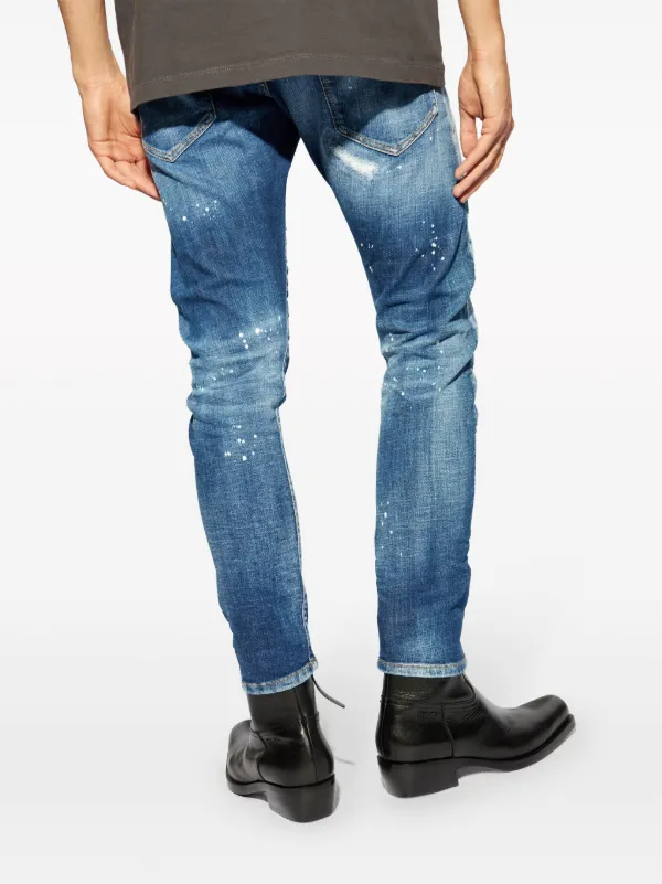 【関税込 日本発送】DSQUARED2 ミッドライズスキニージーンズ DSQUARED2 ミッドライズ スキニージーンズ | ブルー | FARFETCH JP