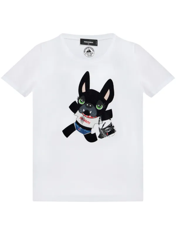 DSQUARED2 Dog Print T shirt White FARFETCH AO