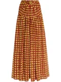 DVF Diane von Furstenberg graphic-print maxi skirt - Brown