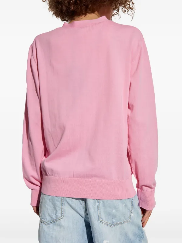 DSQUARED2 Logo Patch V-neck Cardigan | Pink | FARFETCH