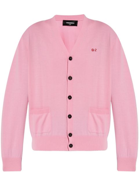 DSQUARED2 logo patch V-neck cardigan Women