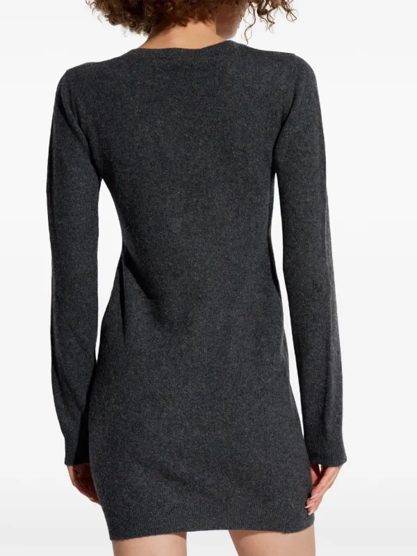 DSQUARED2 fine-knit Wool Minidress | Grey | FARFETCH