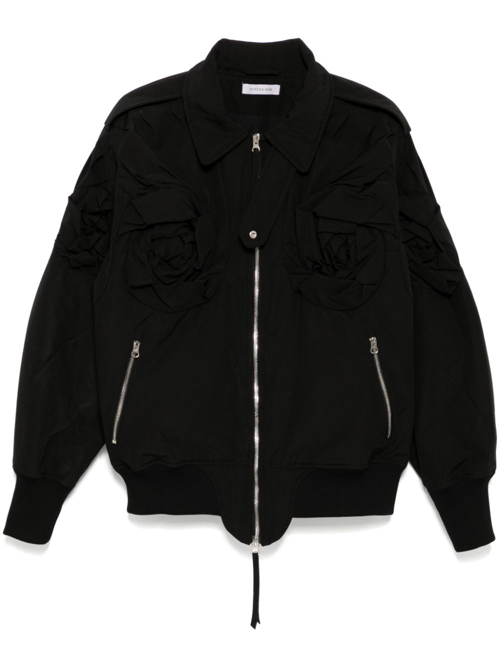 JUNTAE KIM padded floral jacket - Black