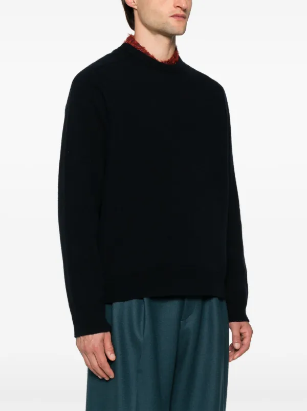 【送料&関税込】Maison Margiela Crewneck Knitted Jumper Maison Margiela crew-neck Wool Sweater | Grey | FARFETCH