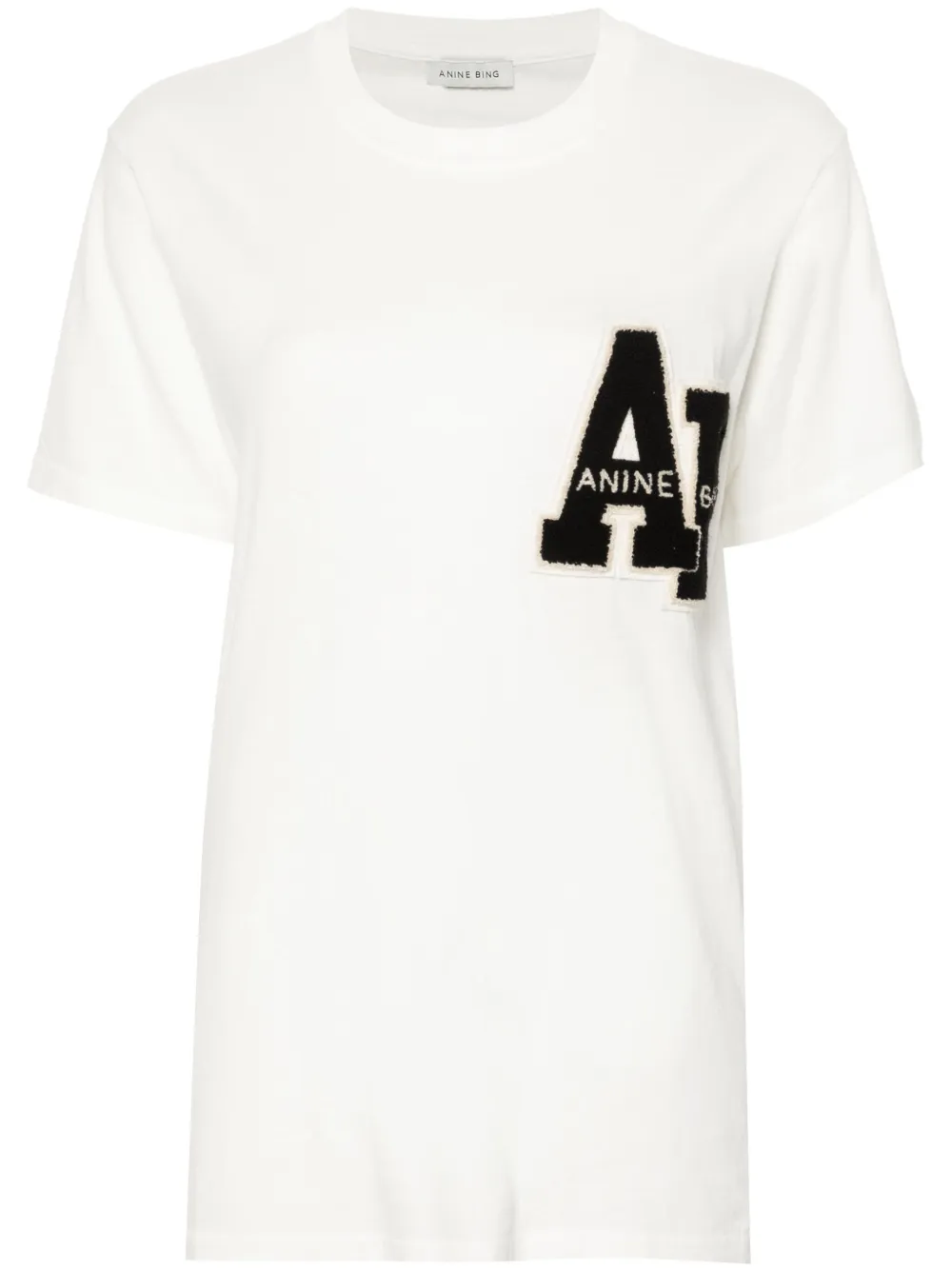 ANINE BING T-shirt met logopatch Wit