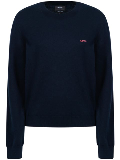 A.P.C. logo-embroidered jumper Women