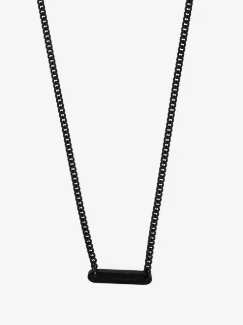Palm Angels logo plaque necklace